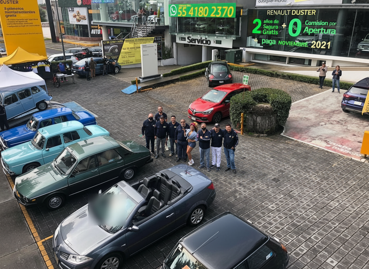 Miembros del club en evento en Renault Tepepan