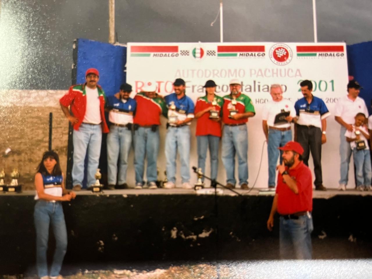 Podio del Track Day Franco-Italiano 2001 en el Autódromo Pachuca